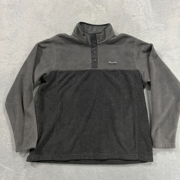 Columbia Sweater‎ Men's XL Quarter Snap Pullover Fleece Grey